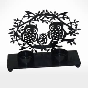 Owl T-Light Holder by Noah's Ark Exports