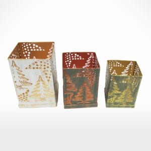 T-Light Holder Set Of 3 by Noah's Ark Exports