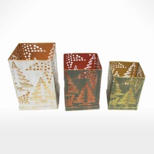 T-Light Holder Set Of 3 by Noah's Ark Exports