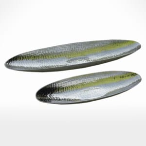 Long Dish Hammered s/2 by Noah's Ark Exports