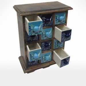 Ceramic Drawer Cabinet by Noah's Ark Exports