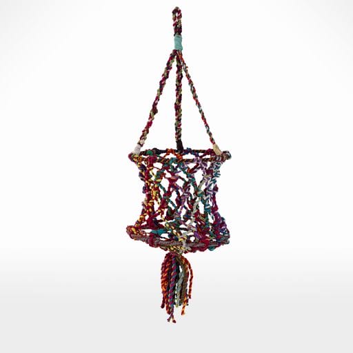 Hanging Fruit Basket/Planter/Decor Upcycled Sari Quality handmade