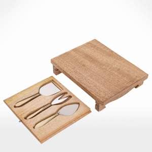 Charcuterie Board with Cheese Knives by Noah's Ark Exports